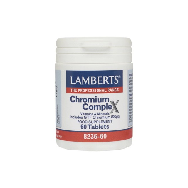 Lamberts Chromium Complex 200μg, Χρώμιο 60 Tabs 