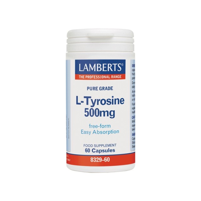 Lamberts L-Tyrosine 500mg, Τυροσίνη 60Caps