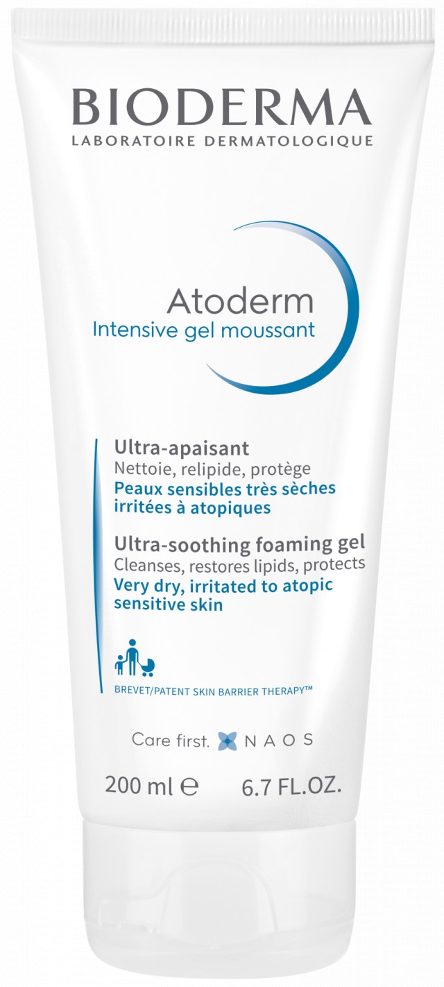 Bioderma Atoderm Intensive Gel Moussant Απαλό Καθαριστικό Gel με Δράση Κατά του Κνησμού 200ml
