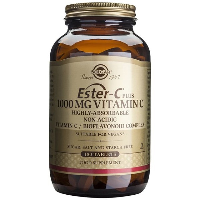 Solgar Ester-C Plus Vitamin C 1000mg  Ταχείας Δράσης 180 Tabs