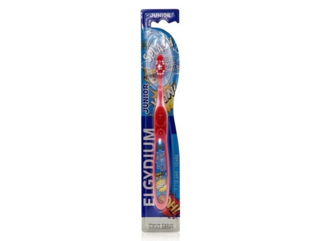 Elgydium Junior Racoon Παιδική Οδοντόβουρτσα για παιδιά 7 έως 12 ετών