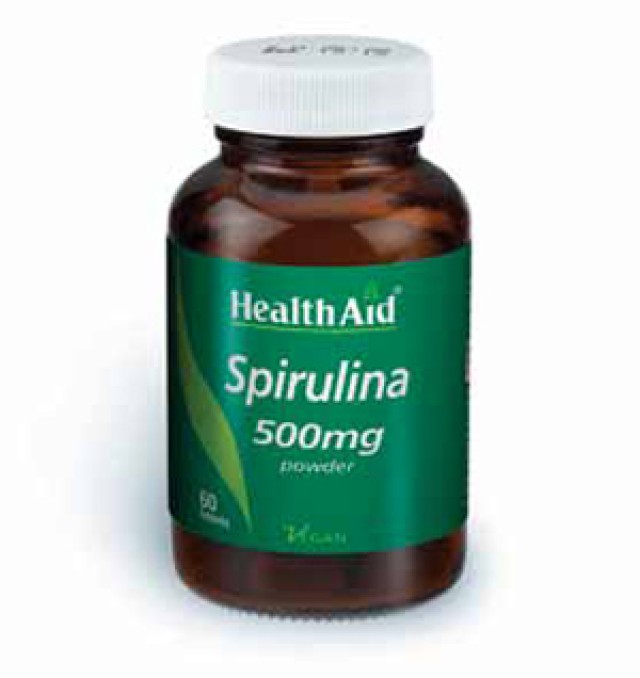 Health Aid Spirulina 500mg, Συμπληρώμα Δίαιτας 60 Ταμπλέτες