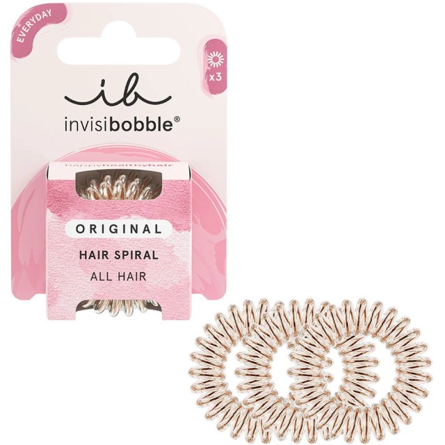 Invisibobble Original Hair Spiral Bronze Me Pretty Λαστιχάκια Μαλλιών 3τμχ