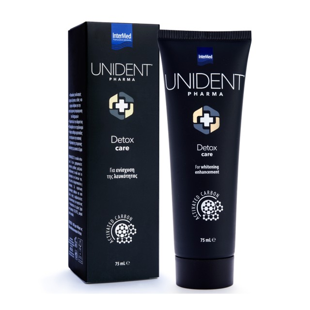 Intermed Unident Pharma Detox Care Οδοντόκρεμα για Ενίσχυση της Λευκότητας 75ml
