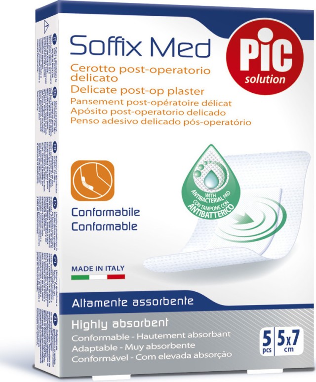 Pic Solution Soffix Med Αποστειρωμένο Αυτοκόλλητο Επίθεμα 5x7cm 5 Τεμάχια