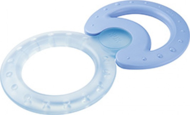 NUK Cool Teether Set Δακτυλίων Οδοντοφυΐας Ψυγείου 3m+ Μπλε 2 Τεμάχια