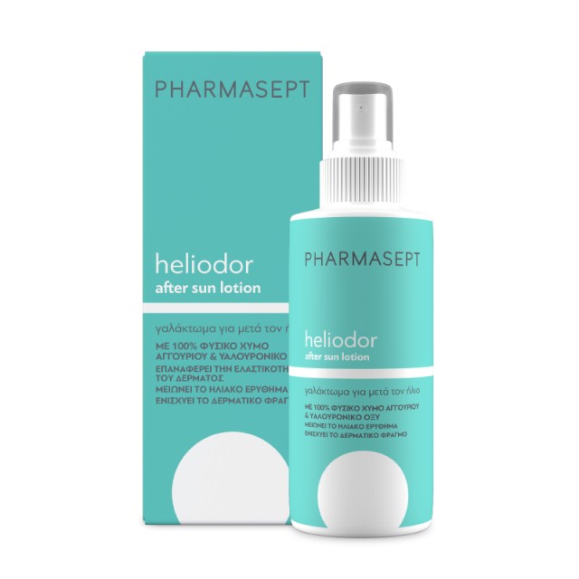 Pharmasept Heliodor After Sun Lotion, Γαλάκτωμα για Μετά τον Ήλιο, 100% Φυσικό Χυμό Αγγουριού & Υαλουρονικό Οξύ 200ml