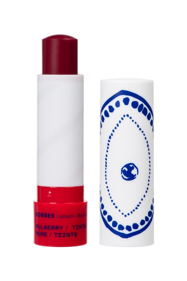 Korres Lip Balm Mulberry, Ενυδατικό για τα Χείλη Κόκκινα Μούρα με Χρώμα, 4.5g