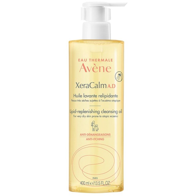 Avene Xeracalm A.D Huile Lavante, Λάδι Καθαρισμού για το Ξηρό Δέρμα Με Τάση Ατοπίας 400ml