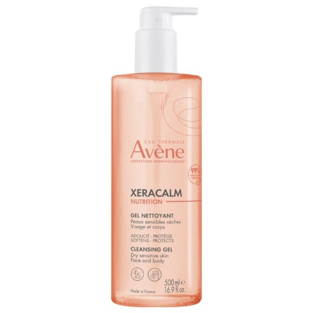 Avene Xeracalm Nutrition Gel Nettoyant Τζελ Καθαρισμού Προσώπου και Σώματος για Ευαίσθητες και Ξηρές Επιδερμίδες 500ml