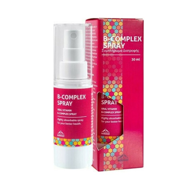 Nordaid Vitamin B Complex + B12 Spray, Υπογλώσσιες Βιταμίνες 30ml