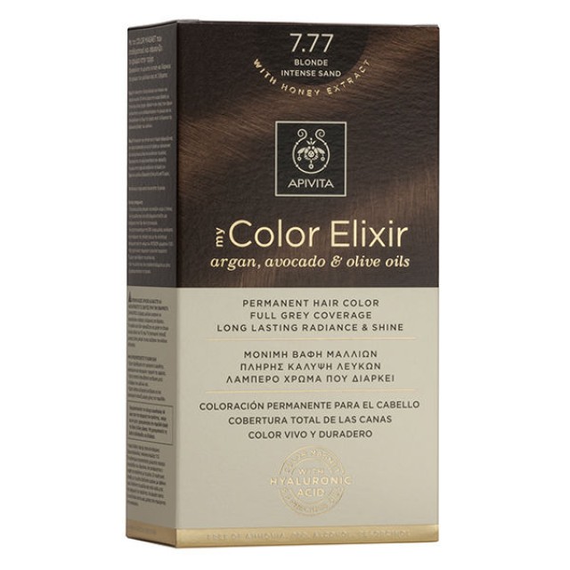 Apivita Βαφή Μαλλιών My Color Elixir Ξανθό Έντονο Μπεζ/ Blonde Intense Sand No 7.77