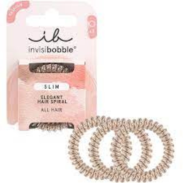 Invisibobble Slim of Bronze and Beads Λαστιχάκια Μαλλιών 3 Τεμάχια