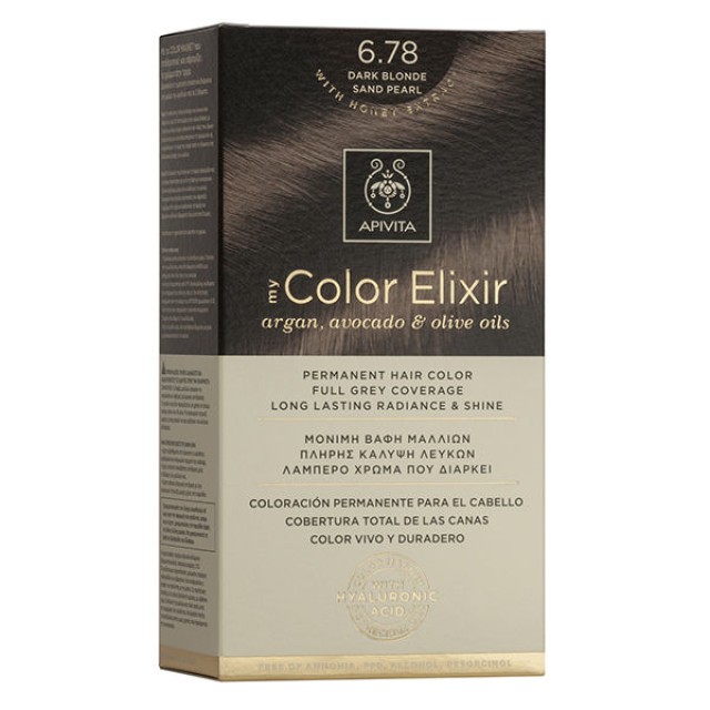 Apivita Βαφή Μαλλιών My Color Elixir Ξανθό Σκούρο Μπεζ Περλέ/ Dark Blown Sand Perl No 6.78