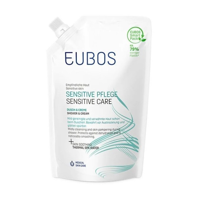 Eubos Sensitive Care Shower & Cream Refill Ανταλλακτικό Κρεμώδες Κρεμοσάπουνο 400ml