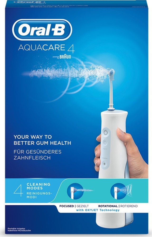 Oral-B AquaCare 4 Water Flosser,Φορητό Σύστημα Καταιονισμού & Επαγγελματικός Εκτοξευτής Νερού, 1 Τεμ.
