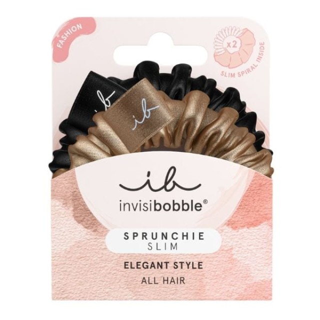 Invisibobble Sprunchie Slim True Golden Λαστιχάκι Μαλλιών 2τμχ