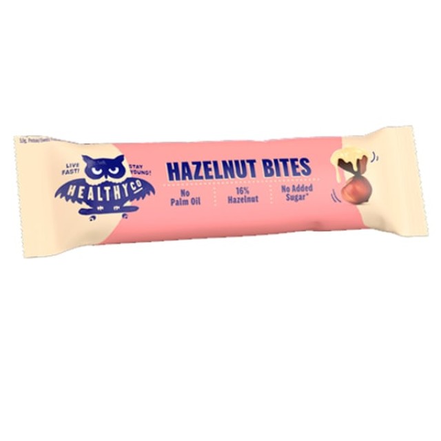 HealthyCo Hazelnut Bites Μπάρα με Κρέμα Φουντουκιού & Επικάλυψη Σοκολάτας, 21g
