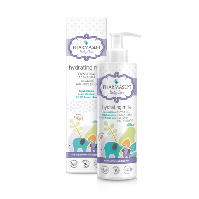 Pharmasept Baby Hydrating Milk, Ενυδατικό Γαλάκτωμα για Σώμα & Πρόσωπο 250ml