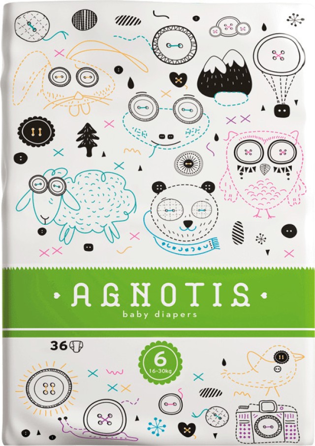Agnotis Baby Diapers No.6 (16-30kg) 36 Πάνες