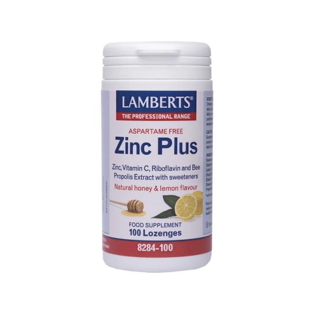 Lamberts Zinc Plus Lozenges, Παστίλιες Με Βιταμίνη C και Πρόπολη 100loz.