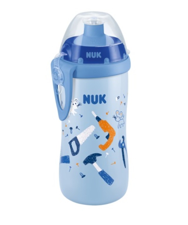 NUK Junior Cup Παγουράκι με Καπάκι Push-Pull 18m+ Χρώμα Γαλάζιο 300ml
