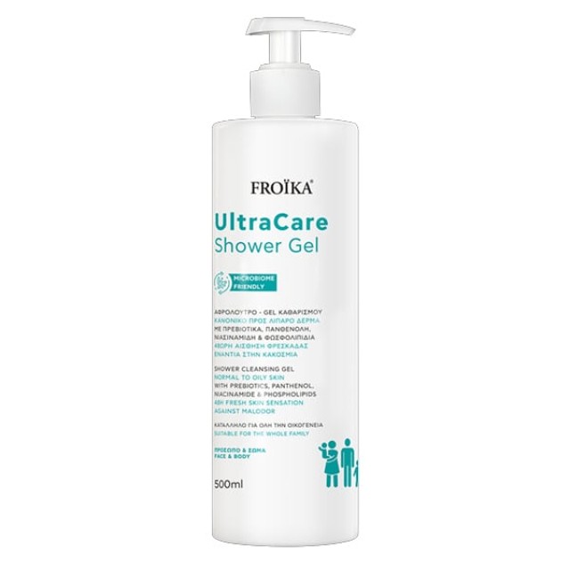 Froika UltraCare Shower Cleansing Gel Αφρόλουτρο, Gel Καθαρισμού για Κανονικό προς Λιπαρό Δέρμα 500ml