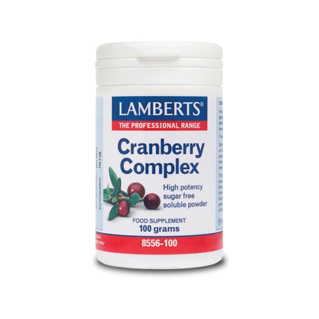 Lamberts Cranberry Complex, Κράνα Με Βιταμίνη C και Φρουκτο-ολιγοσακχαρίτες (FOS) 100gr