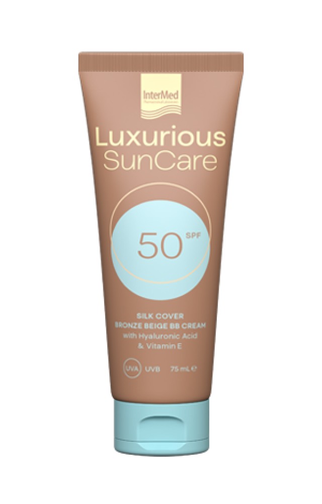 Intermed Luxurious SunCare Silk Cover Bronze Beige BB Cream SPF50, Αντιηλιακή Προστασία & Ανάπλαση Προσώπου με Ήπια Καλυπτικότητα 75ml