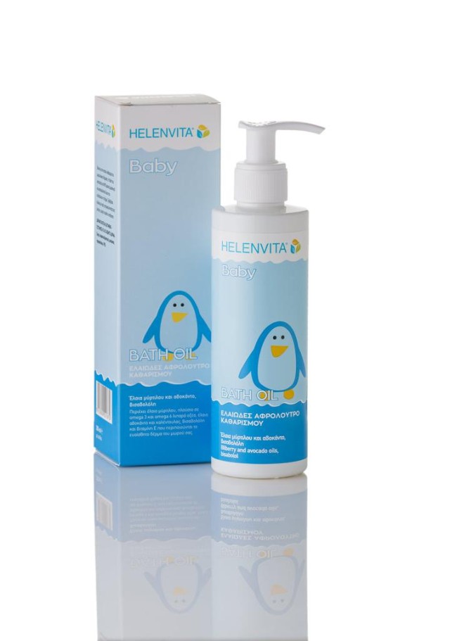 Helenvita Baby Bath Oil Ελαιώδες Αφρόλουτρο Καθαρισμού 200ml
