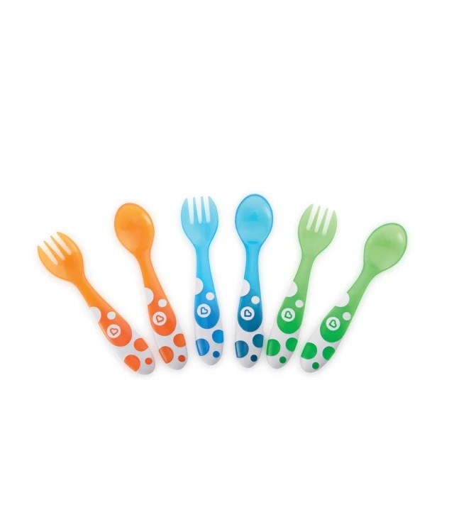 Munchkin Multi Coloured Κουτάλια & Πηρούνια 12m+ 6 Τεμάχια