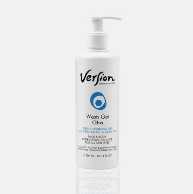 Version Wash Gel Aha Gel Βαθύ Καθαρισμού Προσώπου & Σώματος 300ml