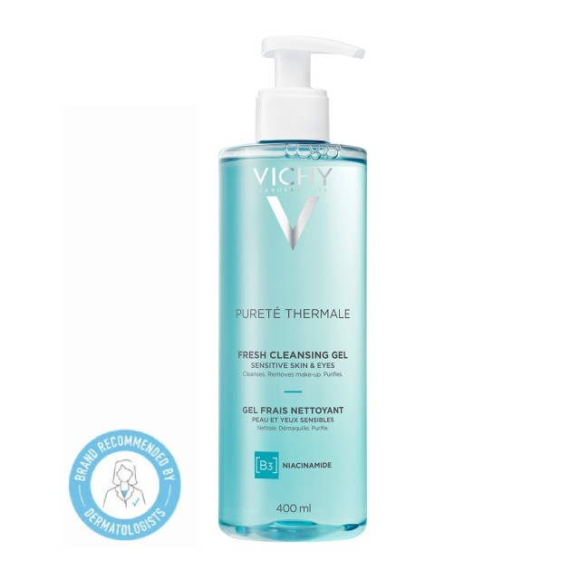 Vichy Gel Καθαρισμού Purete Thermale Fresh Cleansing Gel B3 & Niacinamide για Ευαίσθητες Επιδερμίδες 400ml
