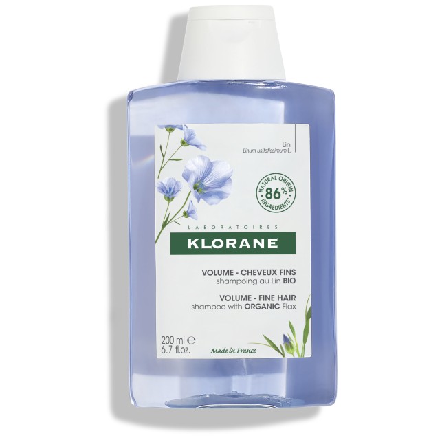 Klorane Linum Σαμπουάν για Όγκο με Ίνες Λιναριού BIO 200ml