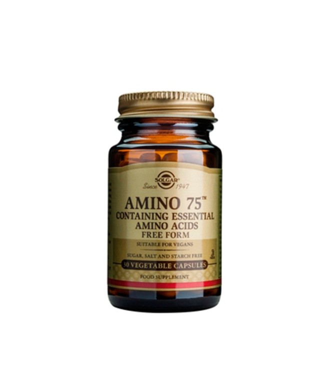 Solgar Amino 75, veg.vaps 30, Φόρμουλα με βασικά αμινοξέα