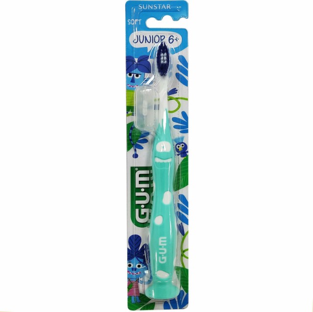 Gum 902M Junior 6+, Soft Οδοντόβουρτσα για Παιδιά, Χρώμα Σιέλ 1 Τεμάχιο
