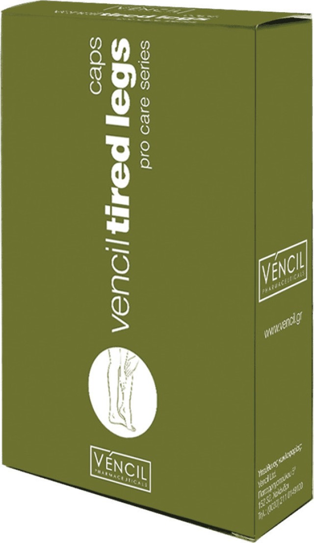 Vencil Tired Legs Caps Συμπλήρωμα Διατροφής για την Αντιμετώπιση των Συμπτωμάτων της Φλεβικής Νόσου 30 Κάψουλες