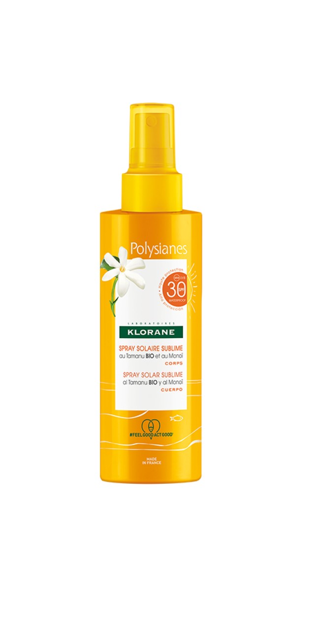 Klorane Polysianes Αντηλιακό Spray SPF30 με Tamanu & Monoi 200ml