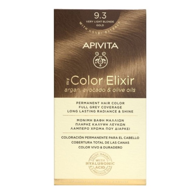 Apivita Βαφή Μαλλιών My Color Elixir Ξανθό Πολύ Ανοιχτό Μελί/ Very Light Blonde Gold No 9.3