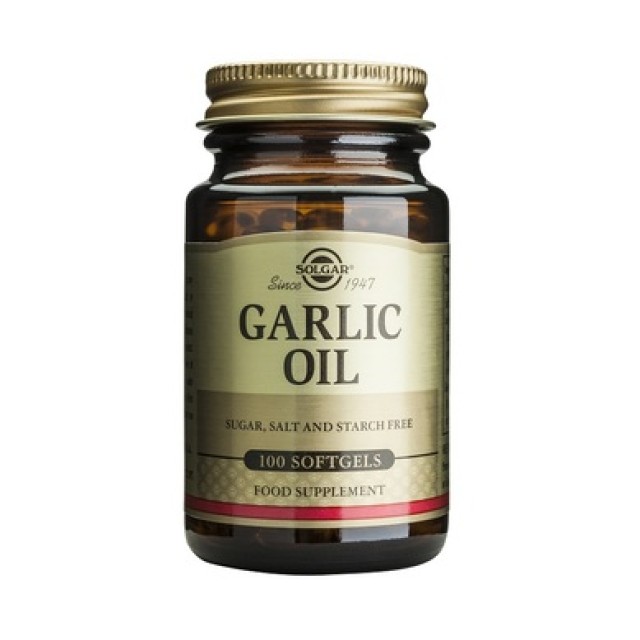 Solgar Garlic Oil, Συμπλήρωμα Διατροφής 100 Μαλακές Κάψουλες