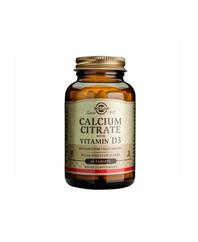 Solgar Calcium Citrate with Vitamin D, 60Tabs. Καλή υγεία οστών και δοντιών