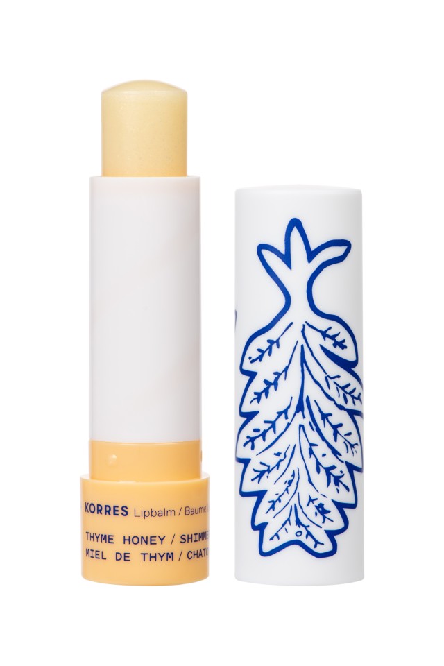 Korres Lip Balm Thyme Honey Shimmery Ενυδατικό για τα Χείλη με Μέλι για Έξτρα Λάμψη, 4,5g