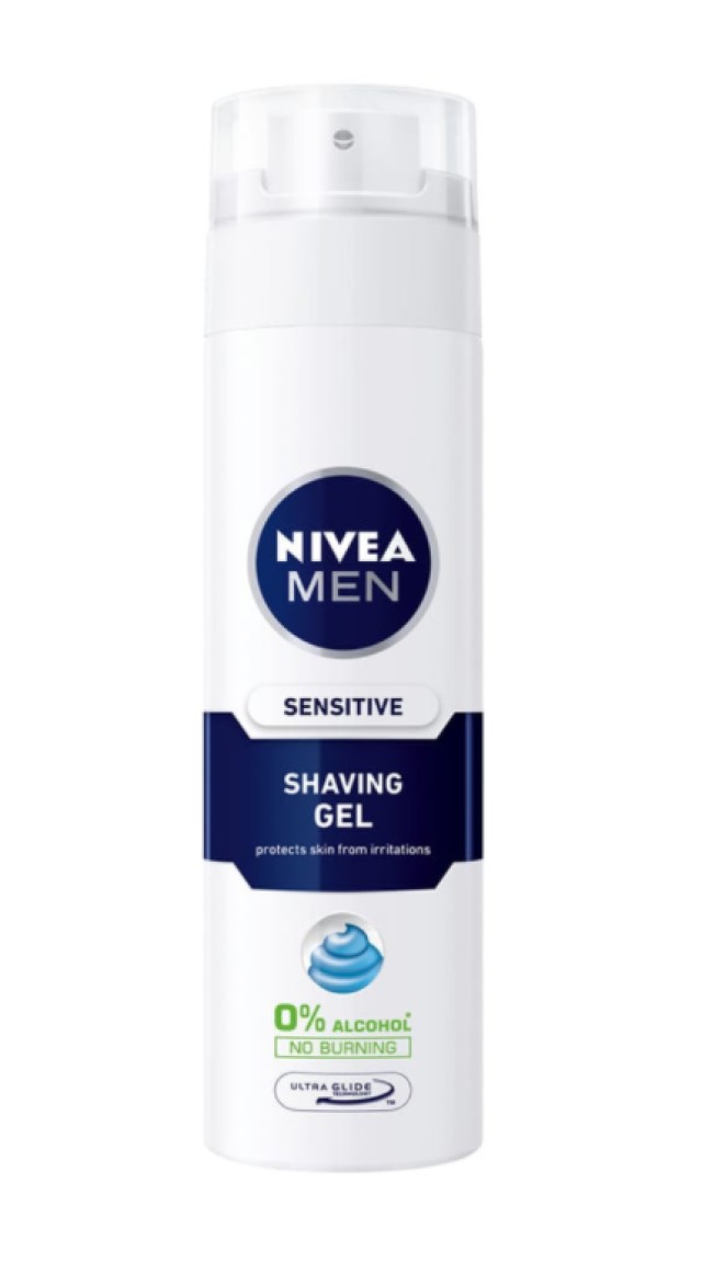 Nivea Men Sensitive Shaving Gel Ξυρίσματος για Ευαίσθητες Επιδερμίδες, 200ml