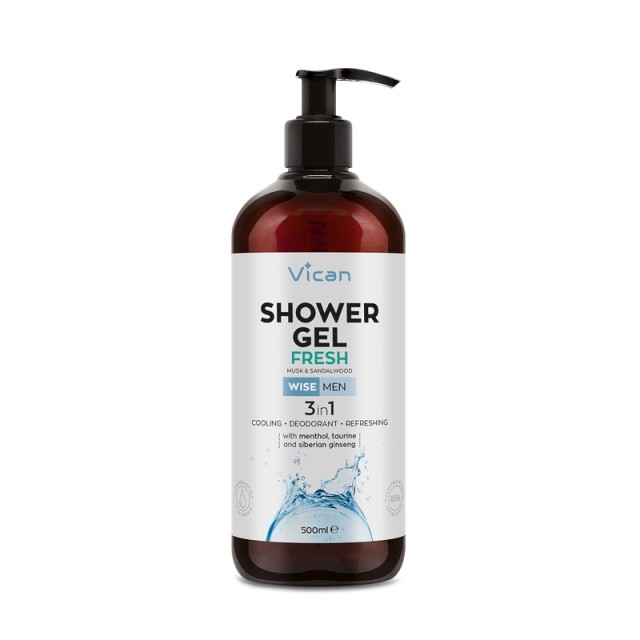 Vican Wise Men Shower Gel Fresh Ανδρικό Αφρόλουτρο, 500ml