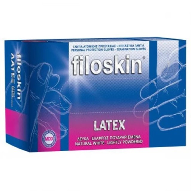 Filoskin Γάντια Latex Χωρίς Πούδρα Small 100τμχ
