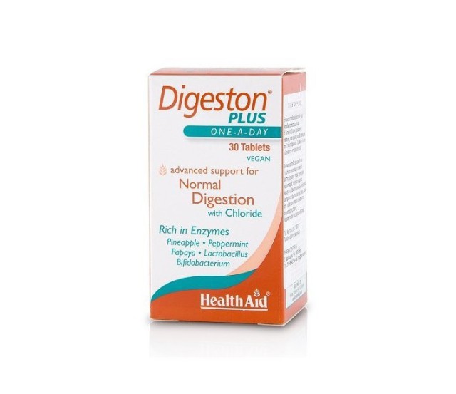Health Aid Digeston PLUS Συμπλήρωμα με συνδυασμό πεπτικών ενζύμων με προβιοτικά, 30 tabs