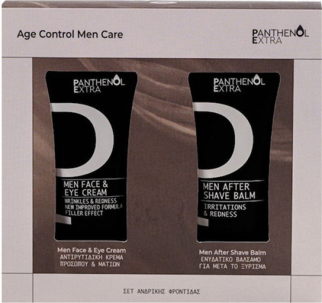 Panthenol Extra Promo Age Control Men Care Aντιρυτιδική Κρέμα Προσώπου & Ματιών 75ml & After Shave Balm, 75ml