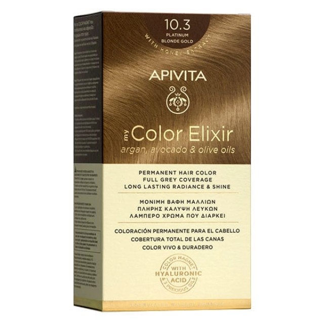 Apivita Βαφή Μαλλιών My Color Elixir Κατάξανθο Μελί/ Platinum Blonde Gold No 10.3