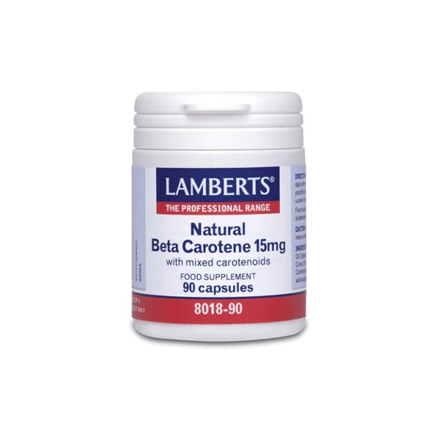 Lamberts Natural Beta Carotene 15mg, Βιταμίνης Α Με Προσθήκη Καροτενοειδών 90 Caps