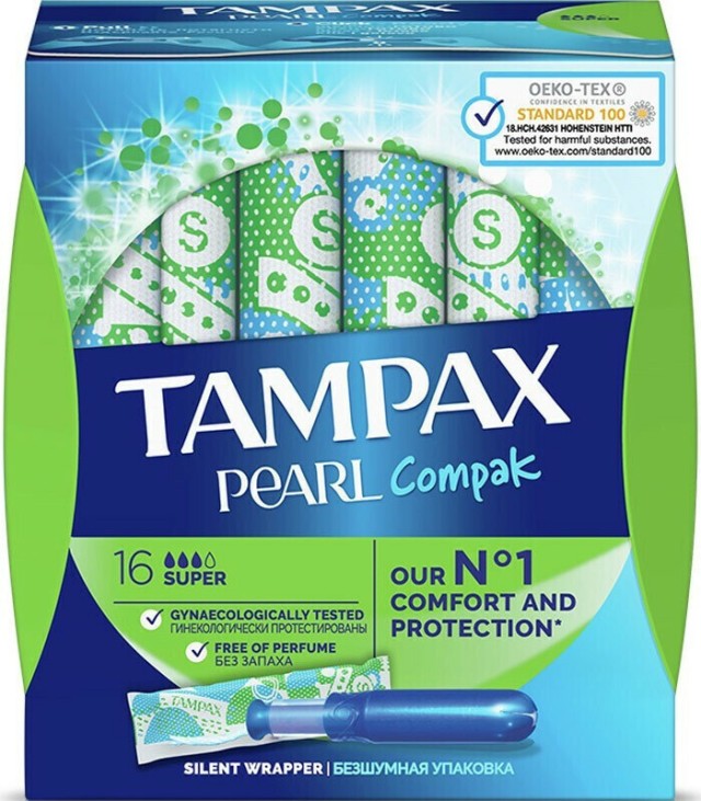 Tampax Compak Pearl Super 16τμχ